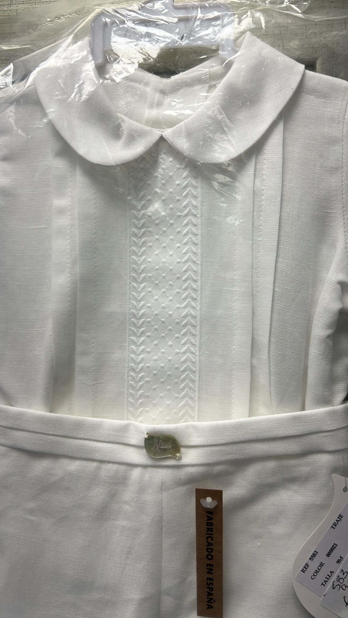 Niseret Boys Linen Christening Outfit - Image 3